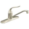 Kohler K-15171-F-BN Vibrant Brushed Nickel Coralais Single-Control Kitchen Sink Faucet With 8-1/2" Spout And Lever Handle