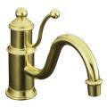 Kohler K-168-PB Vibrant Polished Brass Antique Single-Control Kitchen Sink Faucet With Lever Handle