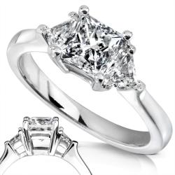 14k White Gold 1 5/8ct TDW Certified Diamond Engagement Ring (F-G, SI3)