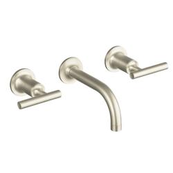Kohler K-T14412-4-BN Vibrant Brushed Nickel Purist Two-Handle Wall-Mount Lavatory Faucet Trim With 6
