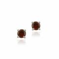 Glitzy Rocks Sterling Silver Garnet Stud Earrings