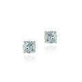 Icz Stonez Sterling Silver Aquamarine Stud Earrings