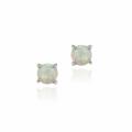 Glitzy Rocks Sterling Silver Created Opal Stud Earrings