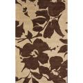 Handmade Alexa Pino Collection Brown Floral Pattern Rug (5' x 8')