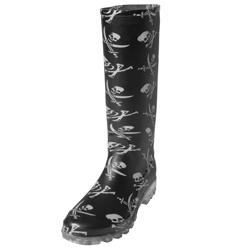 Journee Collection Women's Skull Print Rain Boots