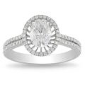 14k White Gold 1 1/3ct TDW Certified Diamond Ring (E, VS1)