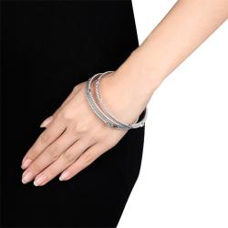 Sterling Silver Multi-gemstone Fashion Bangle
