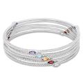 Sterling Silver Multi-gemstone Fashion Bangle