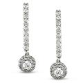14k White Gold 1 1/3ct TDW Diamond Earrings (G-H, SI1-SI2)