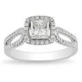 18k White Gold 1 1/5ct TDW Diamond Engagement Ring (G, SI1)