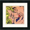 Roy Lichtenstein 'Kiss V, 1664' Framed Art Print