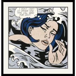 Roy Lichtenstein 'Drowning Girl, 1963' Framed Art Print