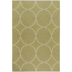 Hand-hooked Bliss Outdoor Sage Rug (8' x 10')