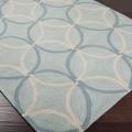Hand-hooked Bliss Outdoor Pale Blue Rug (8' x 10')
