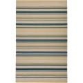 Hand-hooked Bliss Pale Yellow Striped Rug (8' x 10')