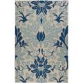 Hand-hooked Bliss Off-white Floral Rug (8' x 10')