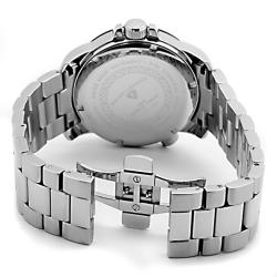 Swiss Legend Men's Silver Textured Dial Stainless Steel GMT Watch