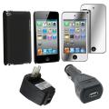 4-piece Case/ Screen Protector/ USB Charger for Apple iPod Touch 4