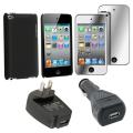 4-piece Case/ Screen Protector/ USB Chargers for Apple iPod Touch 4
