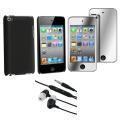 3-piece Case/ Mirror Screen Cover/ Headset for Apple iPod Touch 4