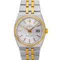 Pre-owned Rolex Men's Quartz Oysterdate Two-tone White Dial Watch