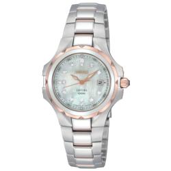 Seiko Women's 'Coutura' Stainless and Rosetone Steel Quartz Watch