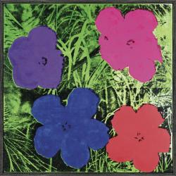 Andy Warhol 'Flowers, c. 1964 (1 purple, 1 blue, 1 pink, 1 red)' Art Block