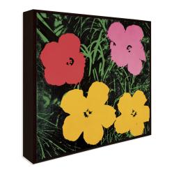 Andy Warhol 'Flowers, 1964 (1 red, 1 pink, 2 yellow) Art Block