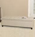 Brighton Sand Linen Storage Ottoman