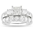 14k White Gold 2 1/5ct TDW Diamond Bridal Ring Set (G-H, I1-I2)