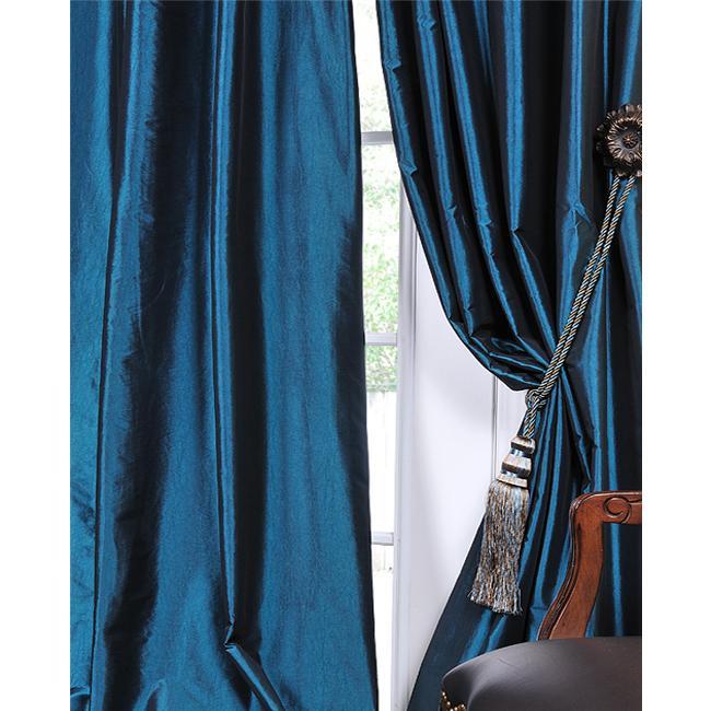 blue silk curtains