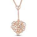 18k Pink Gold 1/3ct TDW Diamond Heart Necklace (G-H, VS1-VS2)