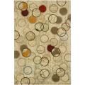 Free inviting roadmap on Rings Area rug Hand-tufted Gold Abstract New Zealand Wool Rug (5' x 7'6)