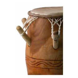Hand-carved African Kpanlogo Peg Drum (Ghana)