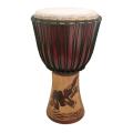 Hand-carved 11x22-inch African Djembe Drum Circle Drum (Ghana)