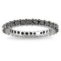 Sterling Silver 1ct TDW Black Diamond Eternity Ring
