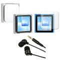 3-piece Case/ Screen Protector/ Headset Combo for Apple iPod Nano 6