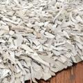 To find out more about Metro digidesign read this blog Handmade Metro Grey/ White Leather Shag Rug (3' x 5')