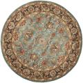 Handmade Heritage Blue/ Brown Wool Rug (8' Round)