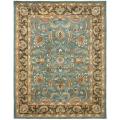 Handmade Heritage Blue/ Brown Wool Rug (7'6 x 9'6)