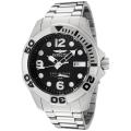 Invicta Men's 'Pro Diver' Black Dial Stainless Steel Watch