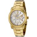 Invicta Women's 'Angel' White Pearlescent Dial 18k Goldplated Watch