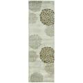 Handmade Soho Botanical Light Grey N. Z. Wool Runner (2'6 x 14')