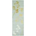 Handmade Soho Autumn Light Blue N. Z. Wool Runner (2'6 x 14')