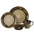 Pfaltzgraff Everyday Flora Gold 16-piece Dinnerware Set
