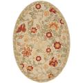 Hand-hooked Eden Ivory Wool Rug (7'6 x 9'6 Oval)