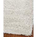 Hand-woven Solo Off-white Shag Rug (6' x 9')