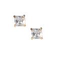14k Yellow Gold Cubic Zirconia Stud Earrings