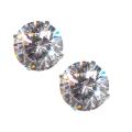 14k White Gold Cubic Zirconia Stud Earrings