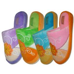 Assorted Women's Flower Pattern Slippers (Case of 48 Pairs)